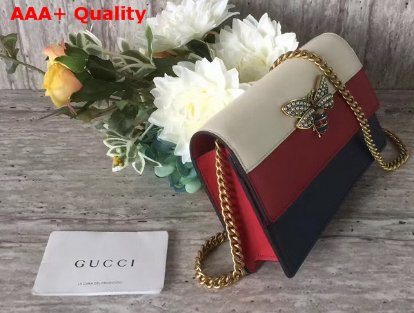 Gucci Queen Margaret Leather Mini Bag Blue and Red Leather Replica