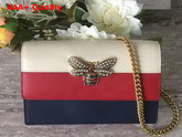 Gucci Queen Margaret Leather Mini Bag Blue and Red Leather Replica