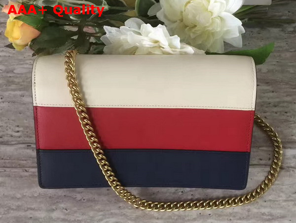 Gucci Queen Margaret Leather Mini Bag Blue and Red Leather Replica