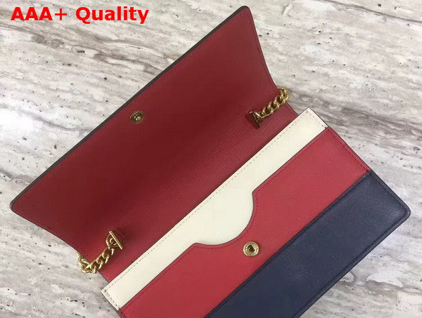 Gucci Queen Margaret Leather Mini Bag Blue and Red Leather Replica