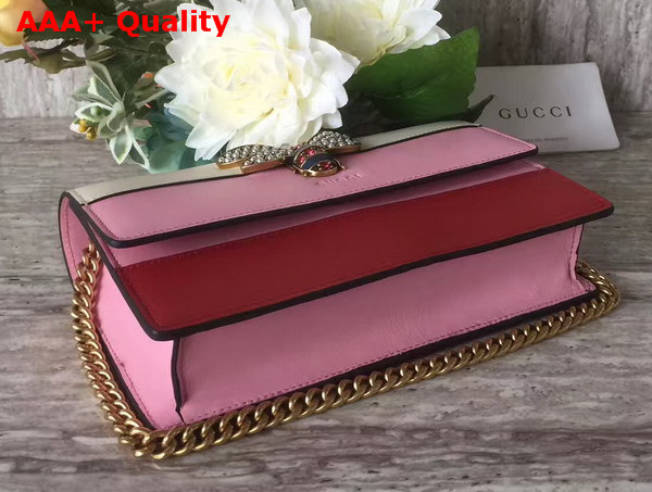 Gucci Queen Margaret Leather Mini Bag Red and Pink Leather Replica