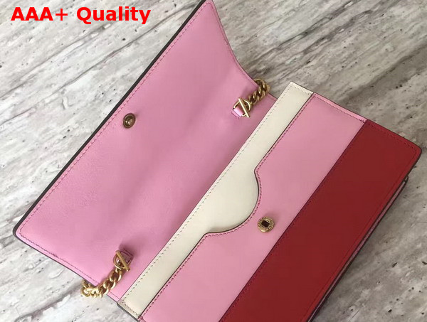 Gucci Queen Margaret Leather Mini Bag Red and Pink Leather Replica