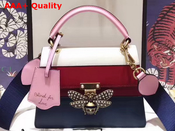 Gucci Queen Margaret Leather Top Handle Bag Multicolor Leather Replica