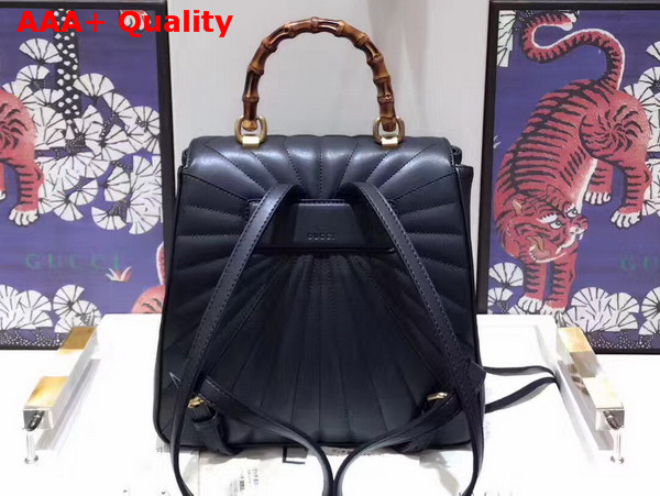 Gucci Queen Margaret Quilted Leather Backpack in Black Quilted Leather Replica