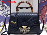 Gucci Queen Margaret Quilted Leather Top Handle Bag Black Quilted Leather Replica