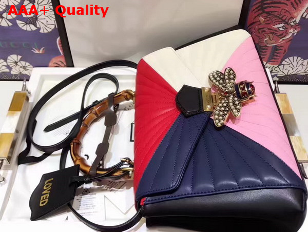 Gucci Queen Margaret Quilted Leather Top Handle Bag Multicolor Quilted Leather Replica