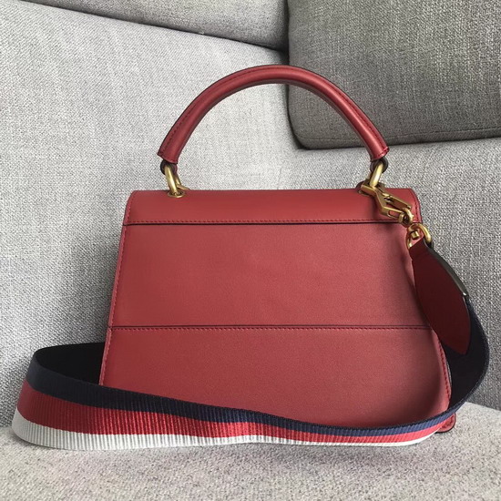 Gucci Queen Margaret Small Top Handle Bag in Red Leather