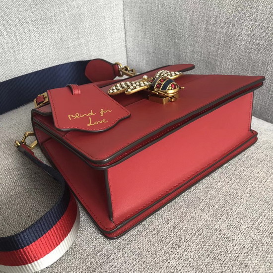 Gucci Queen Margaret Small Top Handle Bag in Red Leather