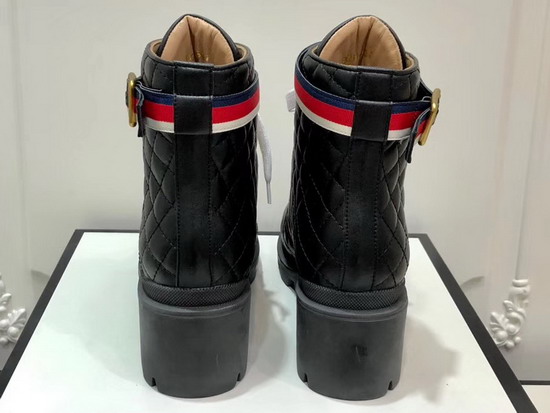 Gucci Quilted Leather Ankle Boot in Black