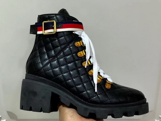 Gucci Quilted Leather Ankle Boot in Black