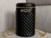 Gucci Quilted Leather Belt Bag Black Leather 572298