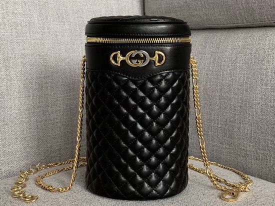 Gucci Quilted Leather Belt Bag Black Leather 572298