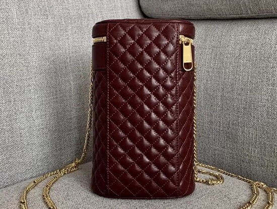 Gucci Quilted Leather Belt Bag Burgundy Leather 572298