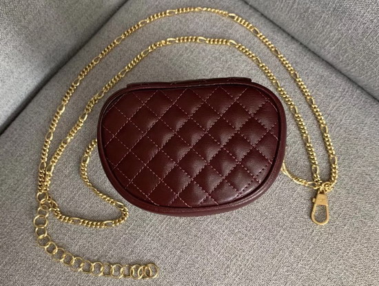 Gucci Quilted Leather Belt Bag Burgundy Leather 572298