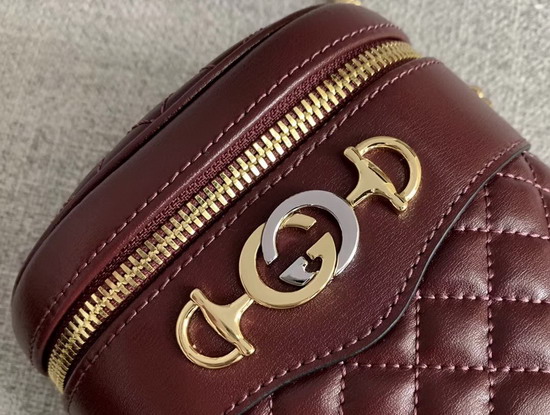 Gucci Quilted Leather Belt Bag Burgundy Leather 572298