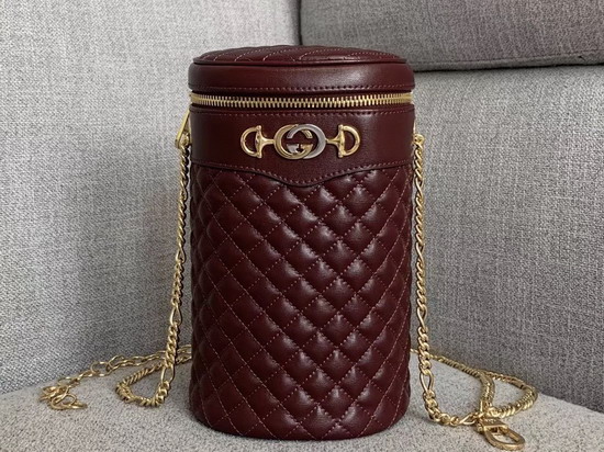 Gucci Quilted Leather Belt Bag Burgundy Leather 572298