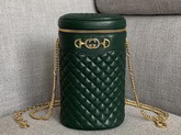 Gucci Quilted Leather Belt Bag Dark Green Leather 572298