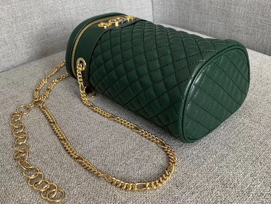 Gucci Quilted Leather Belt Bag Dark Green Leather 572298