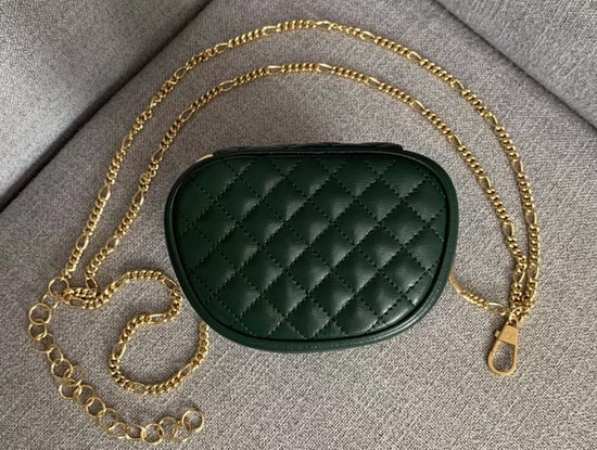 Gucci Quilted Leather Belt Bag Dark Green Leather 572298