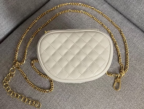 Gucci Quilted Leather Belt Bag White Leather 572298