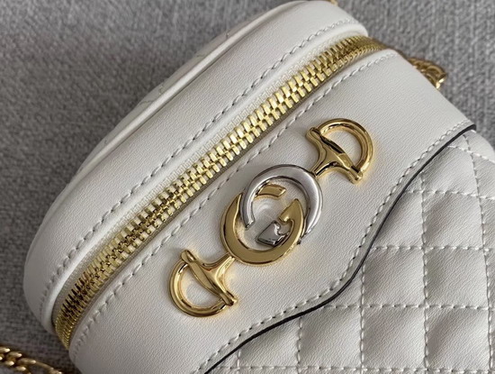 Gucci Quilted Leather Belt Bag White Leather 572298