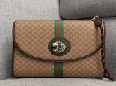 Gucci Rajah GG Medium Shoulder Bag in Beige Ebony Mini GG Supreme Canvas 564697