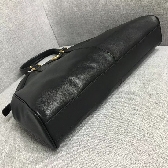 Gucci Rebelle Large Top Handle Bag in Black Leather