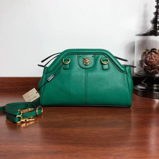 Gucci Rebelle Small Shoulder Bag Emerald Green Leather