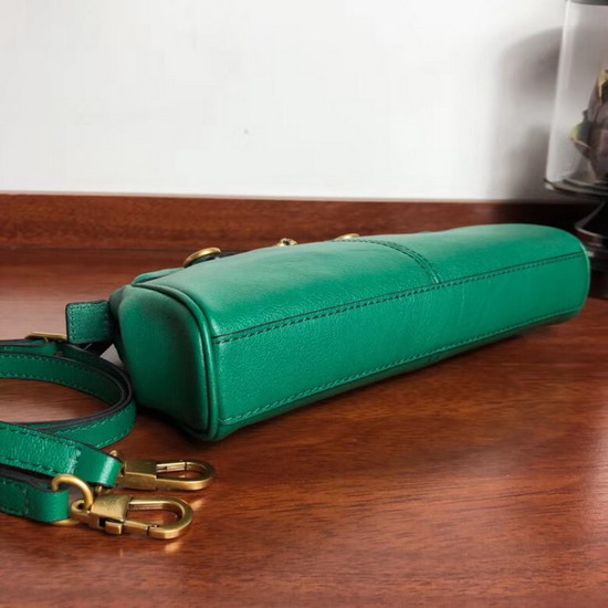 Gucci Rebelle Small Shoulder Bag Emerald Green Leather