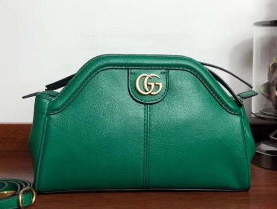 Gucci Rebelle Small Shoulder Bag Emerald Green Leather