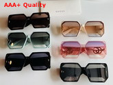 Gucci Rectangular Frame Acetate Sunglasses Tea Color Replica