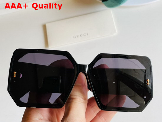 Gucci Rectangular Frame Acetate Sunglasses Tea Color Replica