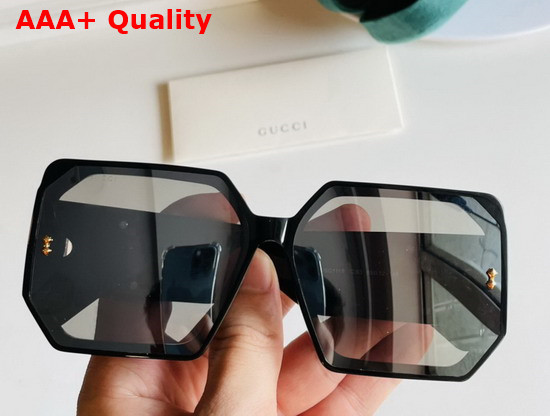 Gucci Rectangular Frame Acetate Sunglasses Tea Color Replica