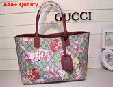 Gucci Reversible GG Blooms Leather Tote Antique Rose Leather Detail Replica