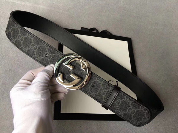 Gucci Reversible GG Supreme Belt GG Supreme and Black Leather