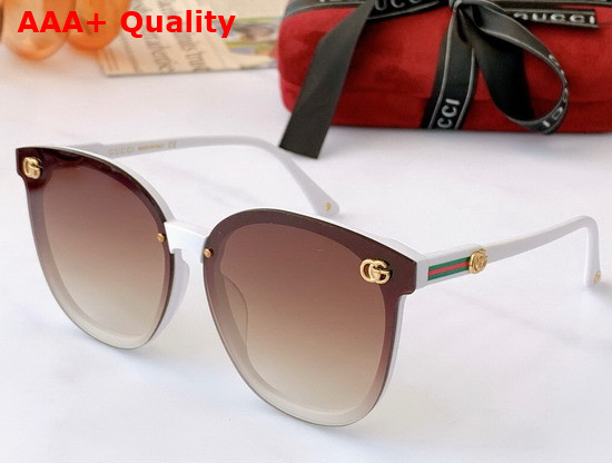 Gucci Round Frame Acetate Sunglasses with Double G Replica