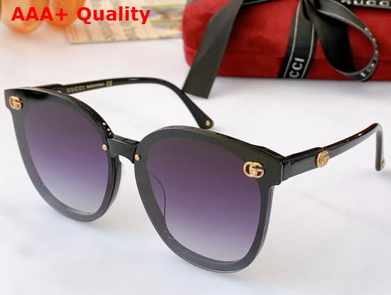 Gucci Round Frame Acetate Sunglasses with Double G Replica