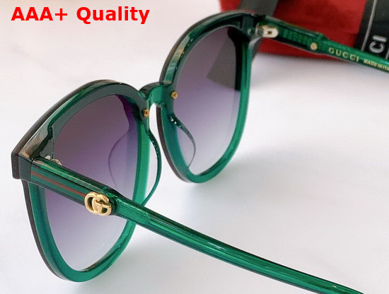 Gucci Round Frame Acetate Sunglasses with Double G Replica