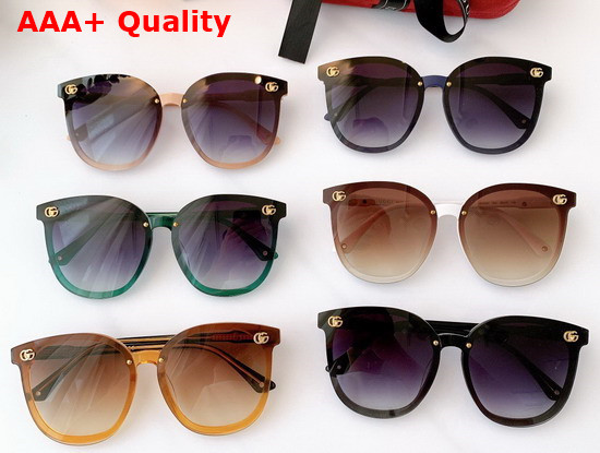 Gucci Round Frame Acetate Sunglasses with Double G Replica