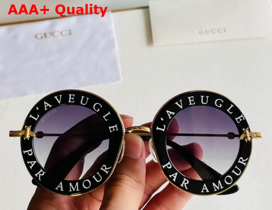 Gucci Round Frame Metal Sunglasses in Pink Replica