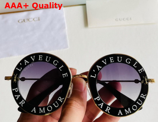 Gucci Round Frame Metal Sunglasses in Pink Replica