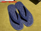 Gucci Rubber Thong Sandal in Blue Replica