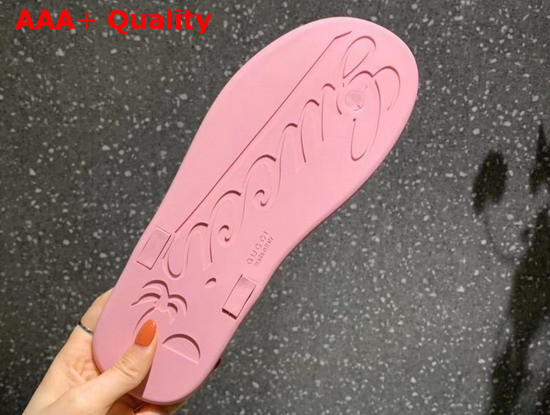 Gucci Rubber Thong Sandal in Pink Replica