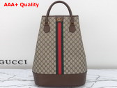 Gucci Savoy Duffle Bag in Beige and Ebony GG Supreme Canvas 760227 Replica