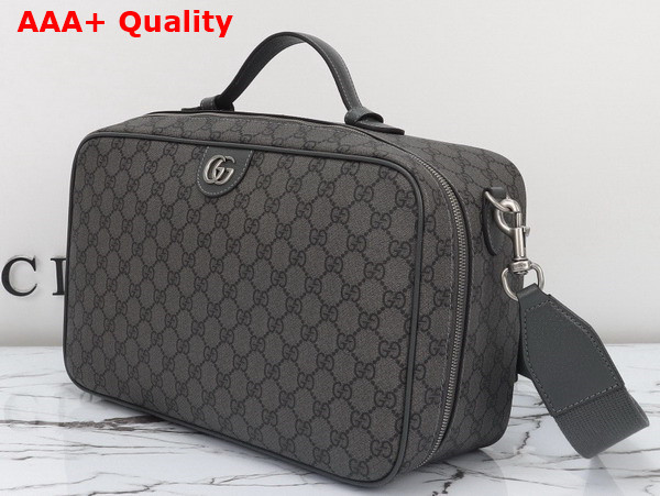 Gucci Savoy Shoe Case in Grey and Black GG Supreme Canvas 752587 Replica