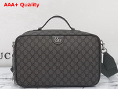 Gucci Savoy Shoe Case in Grey and Black GG Supreme Canvas 752587 Replica