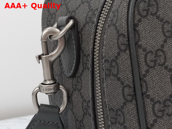 Gucci Savoy Shoe Case in Grey and Black GG Supreme Canvas 752587 Replica