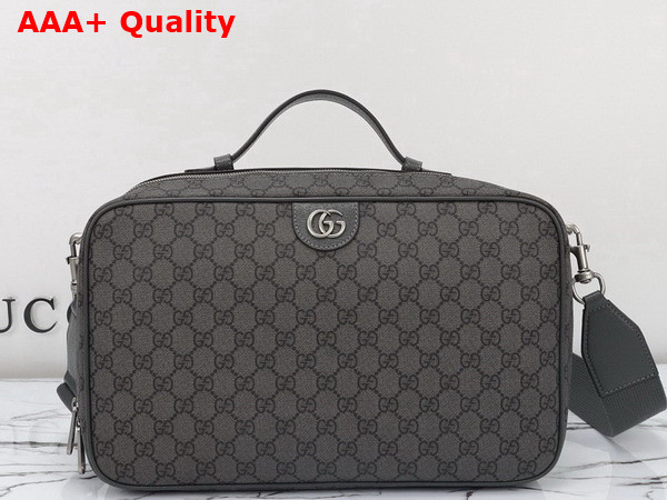 Gucci Savoy Shoe Case in Grey and Black GG Supreme Canvas 752587 Replica