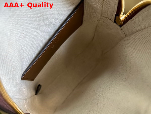 Gucci Sling Backpack with Interlocking G in Beige and Ebony GG Supreme Canvas 696016 Replica