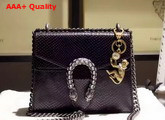 Gucci Small Dionysus Python Shoulder Bag Black Replica